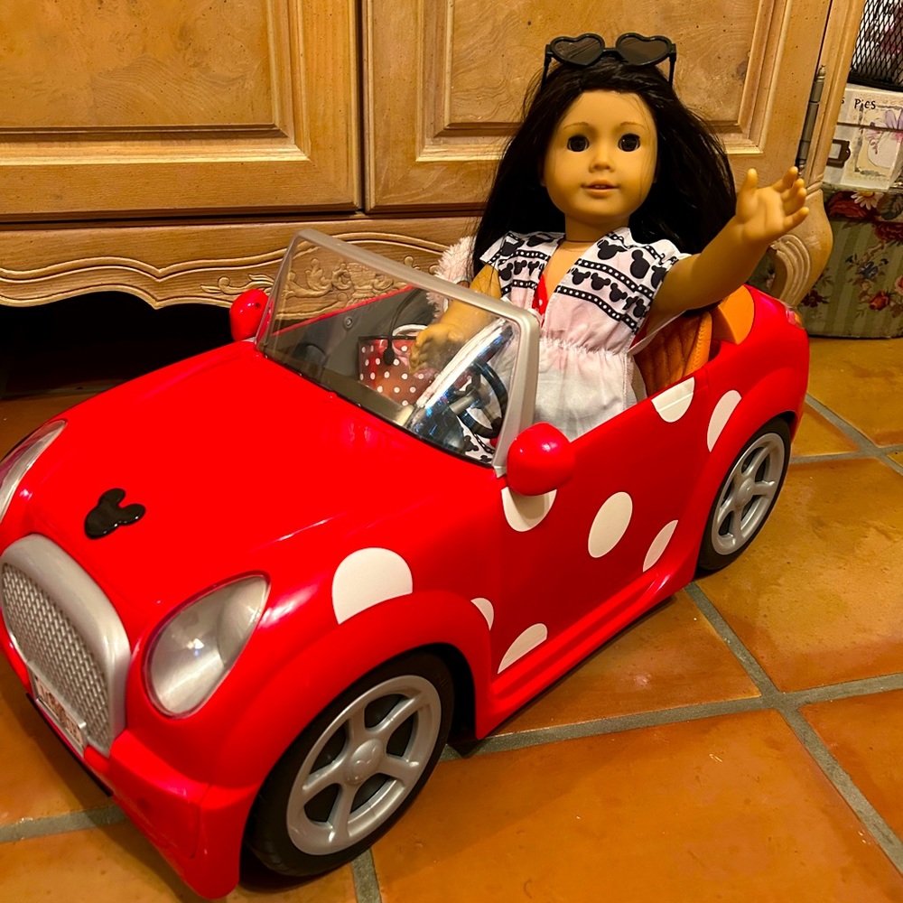 Disney ILY Minnie Mouse inspired Car for 18” dolls